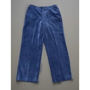 Alfred Dunner Navy Blue Fine Wale Corduroy Pull On Pants Elastic Waist size 12